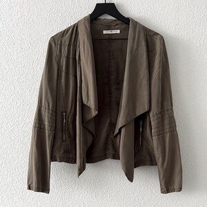 Green Jacket with Cascade Collar - S